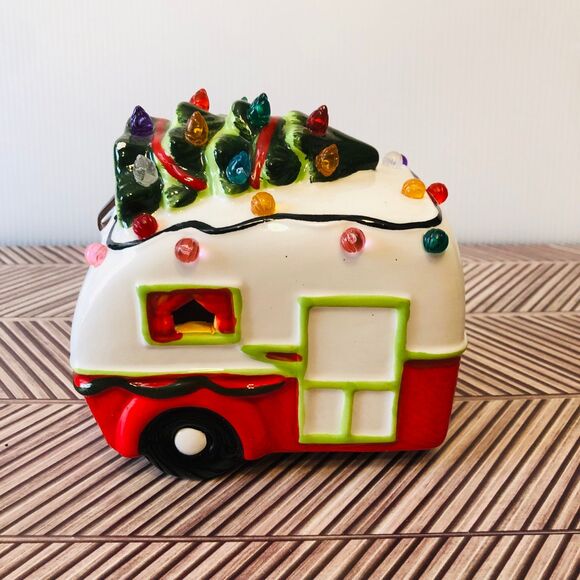 Hobby Lobby Other - Hobby Lobby Ceramic LED Light Up Christmas Camper w/ Tree